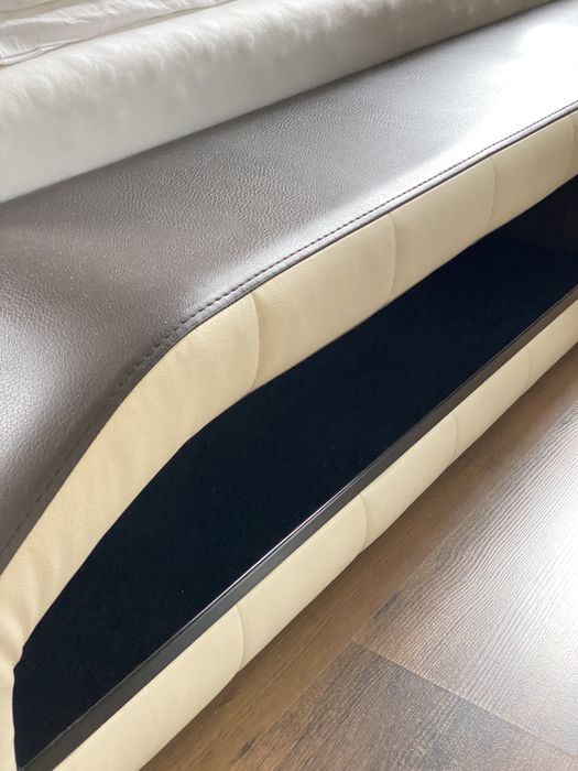 Łóżko 160x200 SUPERSOFA z półkami/ekoskóra
