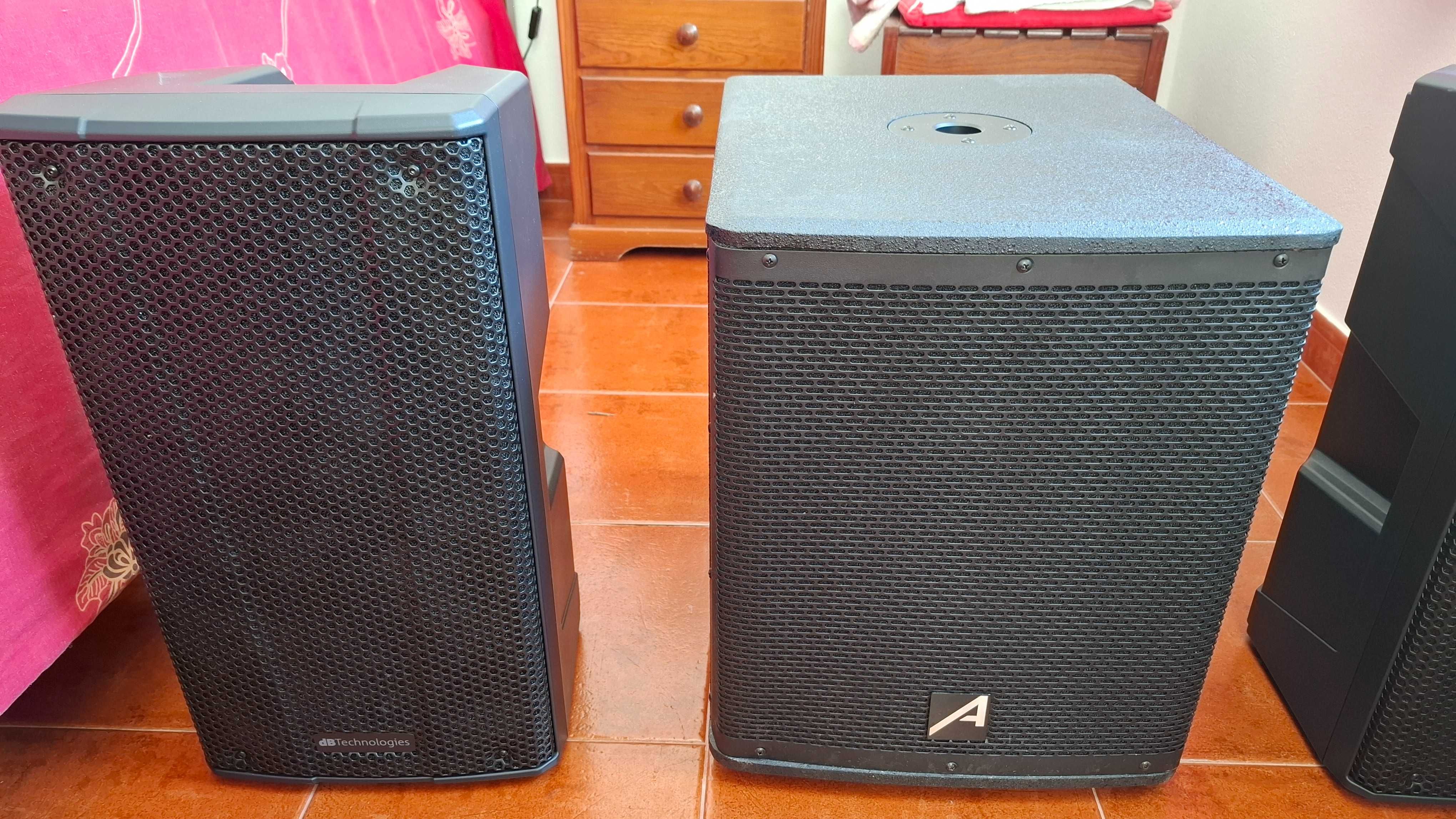 Grave Audibax 12" + Colunas db Technologies Hype 10"