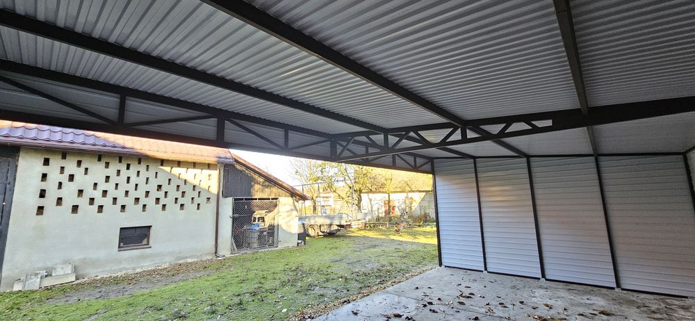 Wiata Rolnicza Garaż Blaszak Drewnopodobny na wymiar Solidna Profile