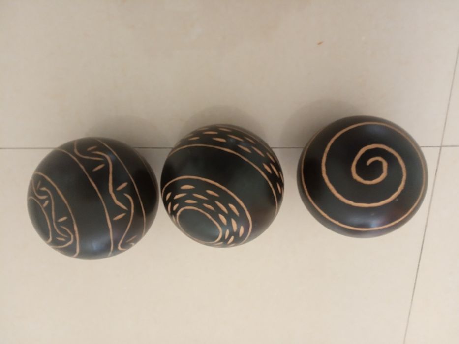 Bola madeira decorativas