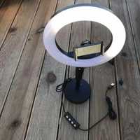 Кільцева Led лампа Ring Light 16 см на круглому штативі з утримувачем