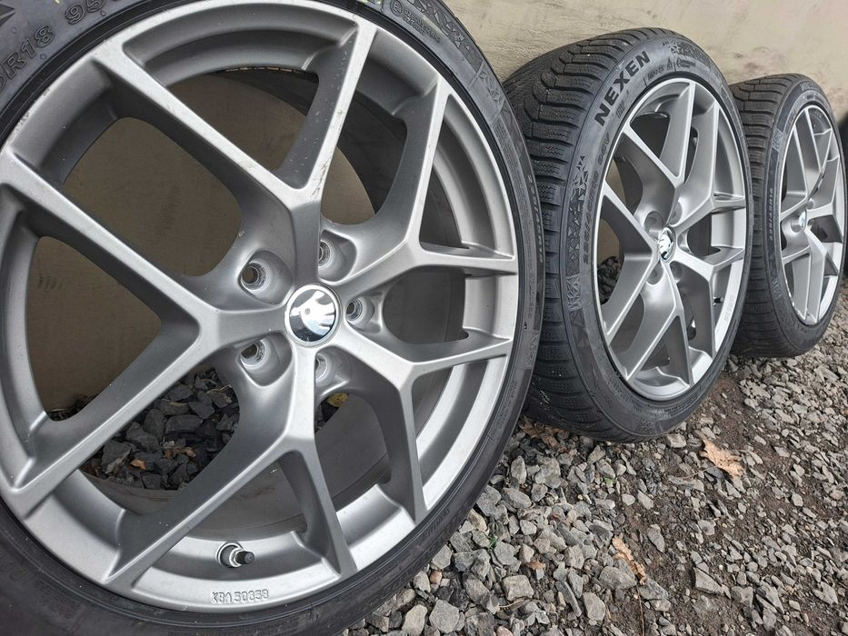 [K113] KOŁA ZIMOWE,ALUFELGI 18'' 5x112 SKODA SuperB,VW Passat B8,T-Roc