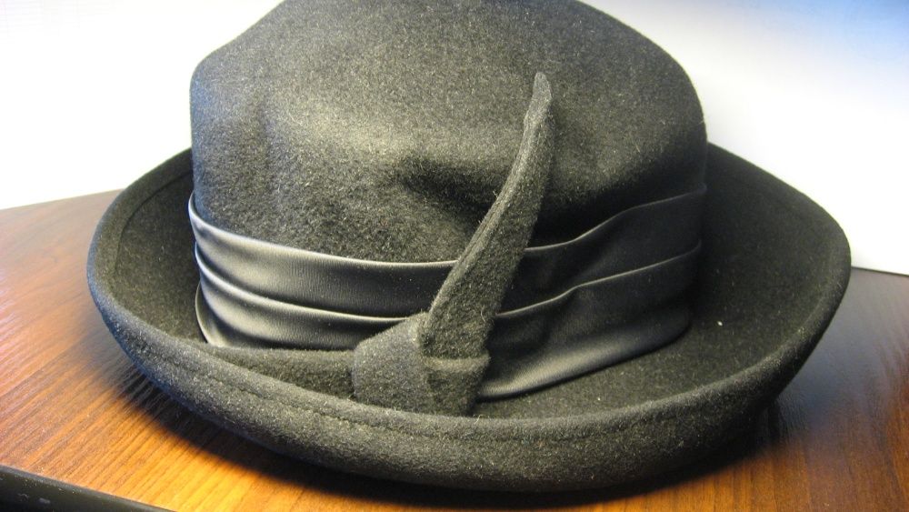 Фетровая шляпа черная, XXS