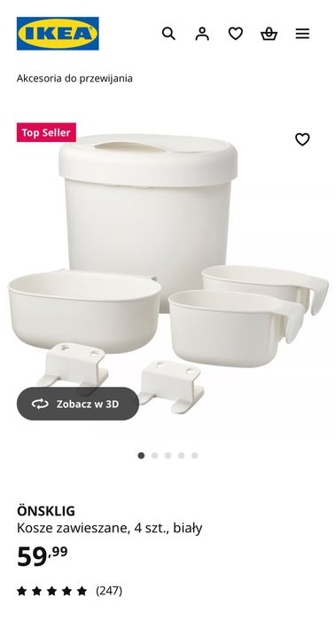 Komoda/przewijak IKEA SUNDVIK + gratis pojemniki