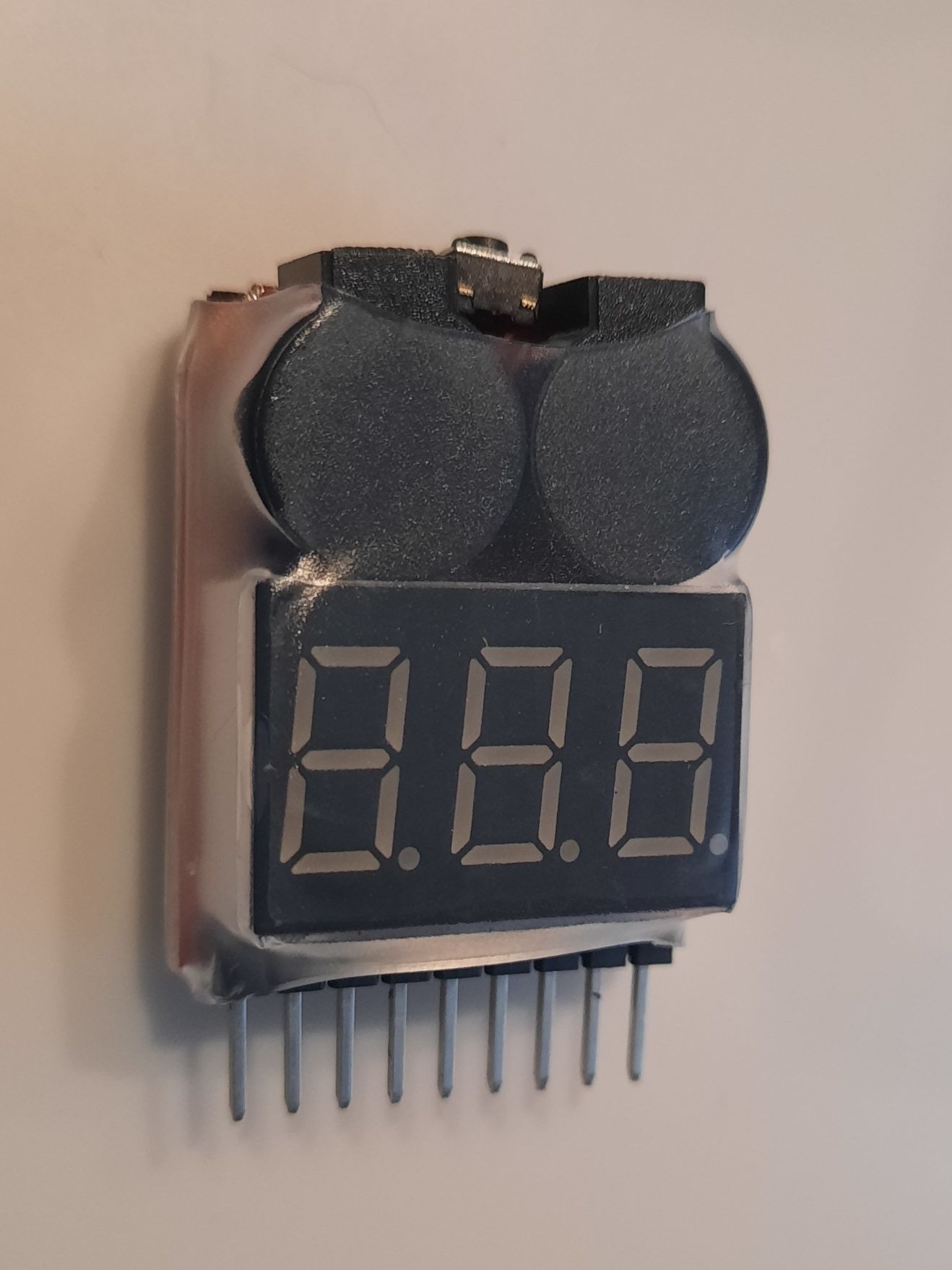 Módulo Display Testador de baterias c/ alarme LiPo/Li-ion/Li-Fe 1-8s