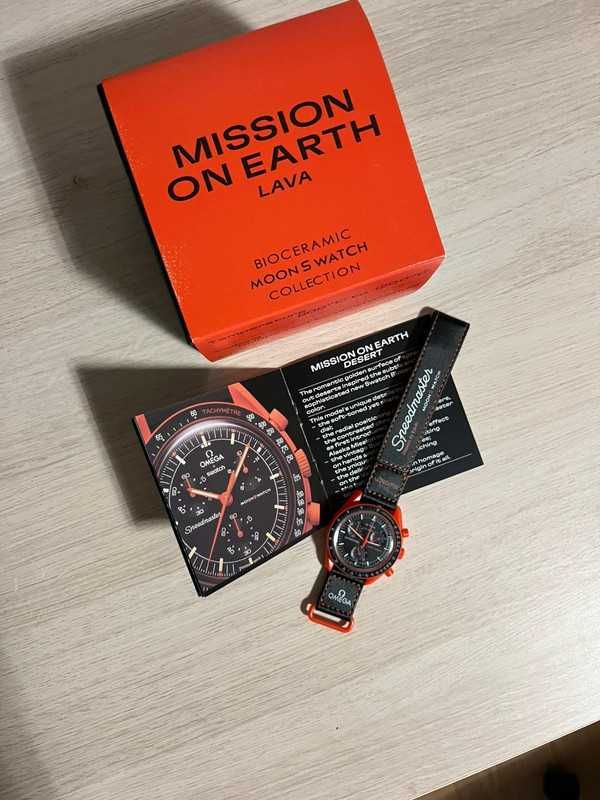 Swatch x Omega LAVA Bioceramic - Fiery Red Volcanic Dial