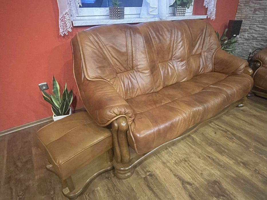 Kanapa sofa skórzana 2 i 3 osobowa