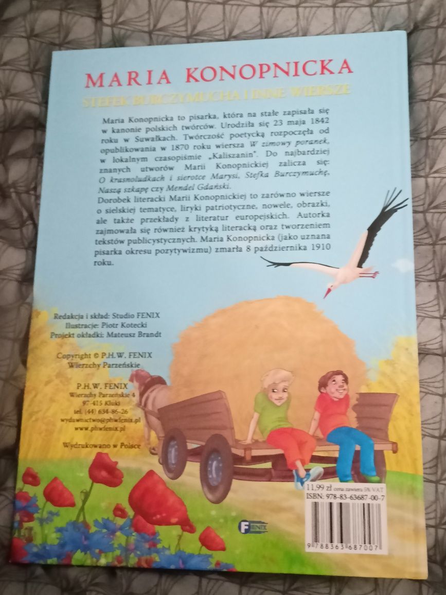 "stefek burczymucha i inne wiersze" maria konopnicka ||| dla dzieci