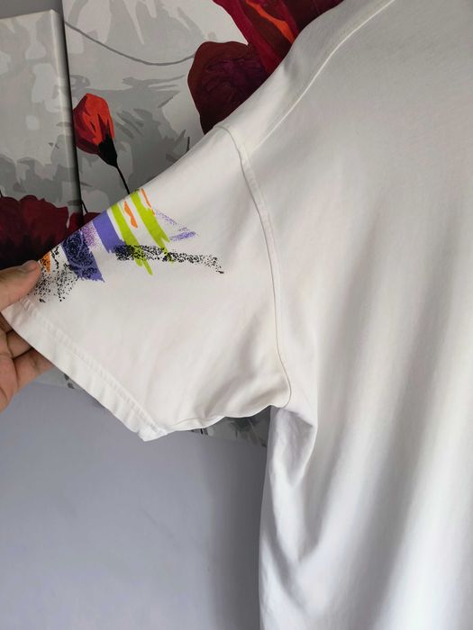 Koszulka polo męskie vintage retro 80 90 s kremowa power XL