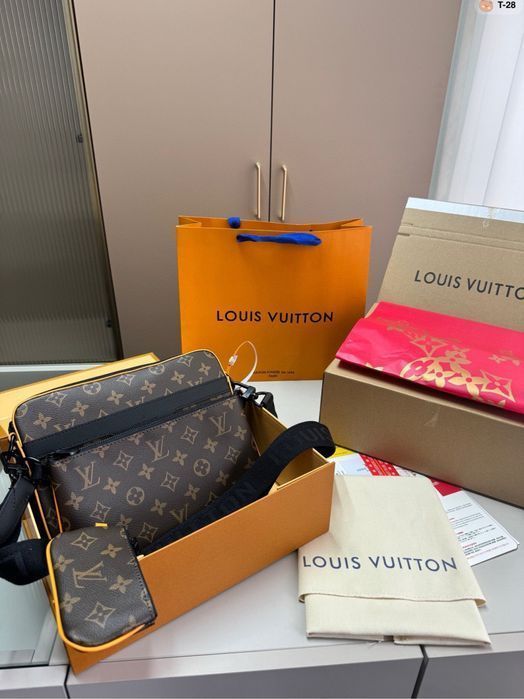 Louis Vuitton trio 3v1 сумка мужская кожаная