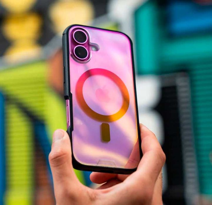 Чехол Mous к iPhone 16 (не Pro), модель Mous Clarity 3.0, с Magsafe