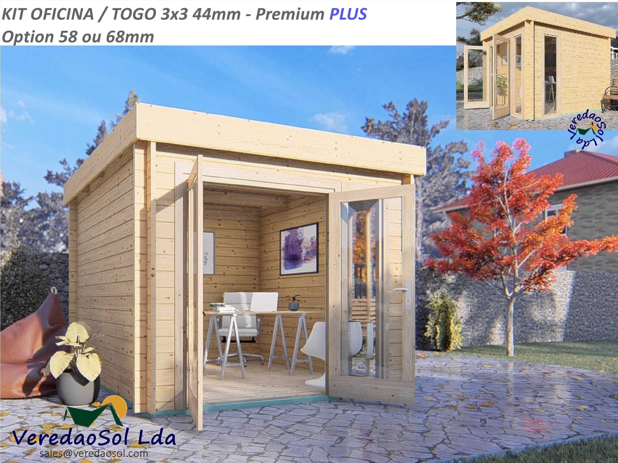 KIT casa madeira "Oficina" 44 área coberta 9.9m²