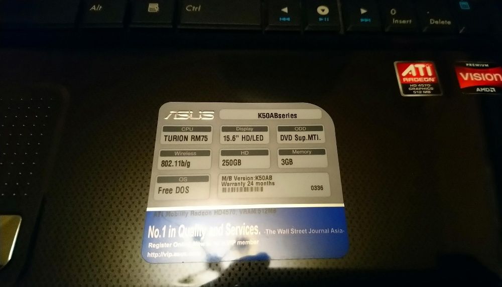 Ноутбук Asus K50AB (K50AB-RM75SEEDWW)