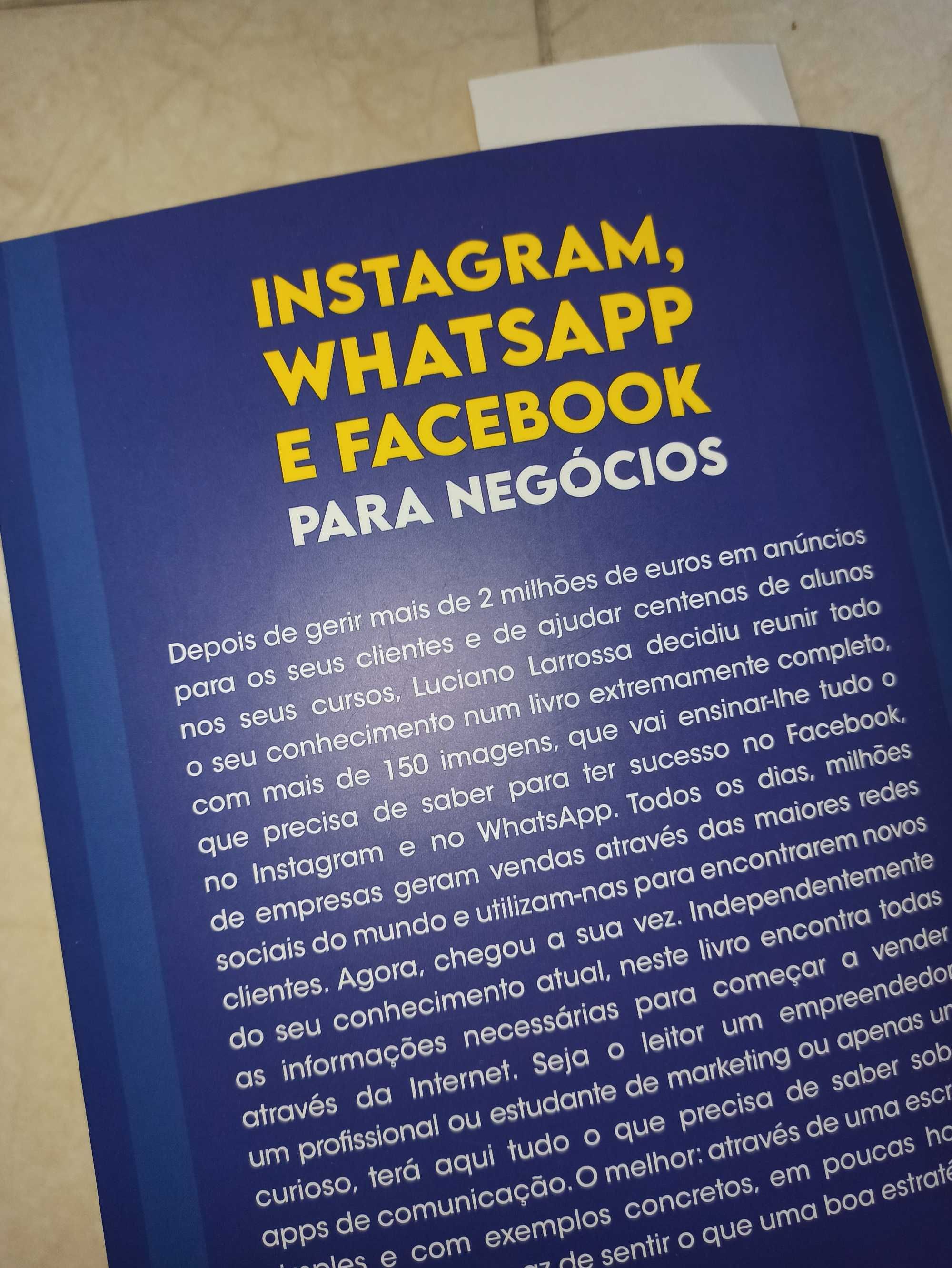 Livro Luciano Larossa "Instagram, WhatsApp e Facebook para Negócios"