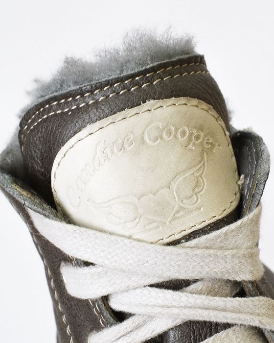Брендові оригінальні сірі шкіряні ЗИМОВІ черевики CANDICE COOPER