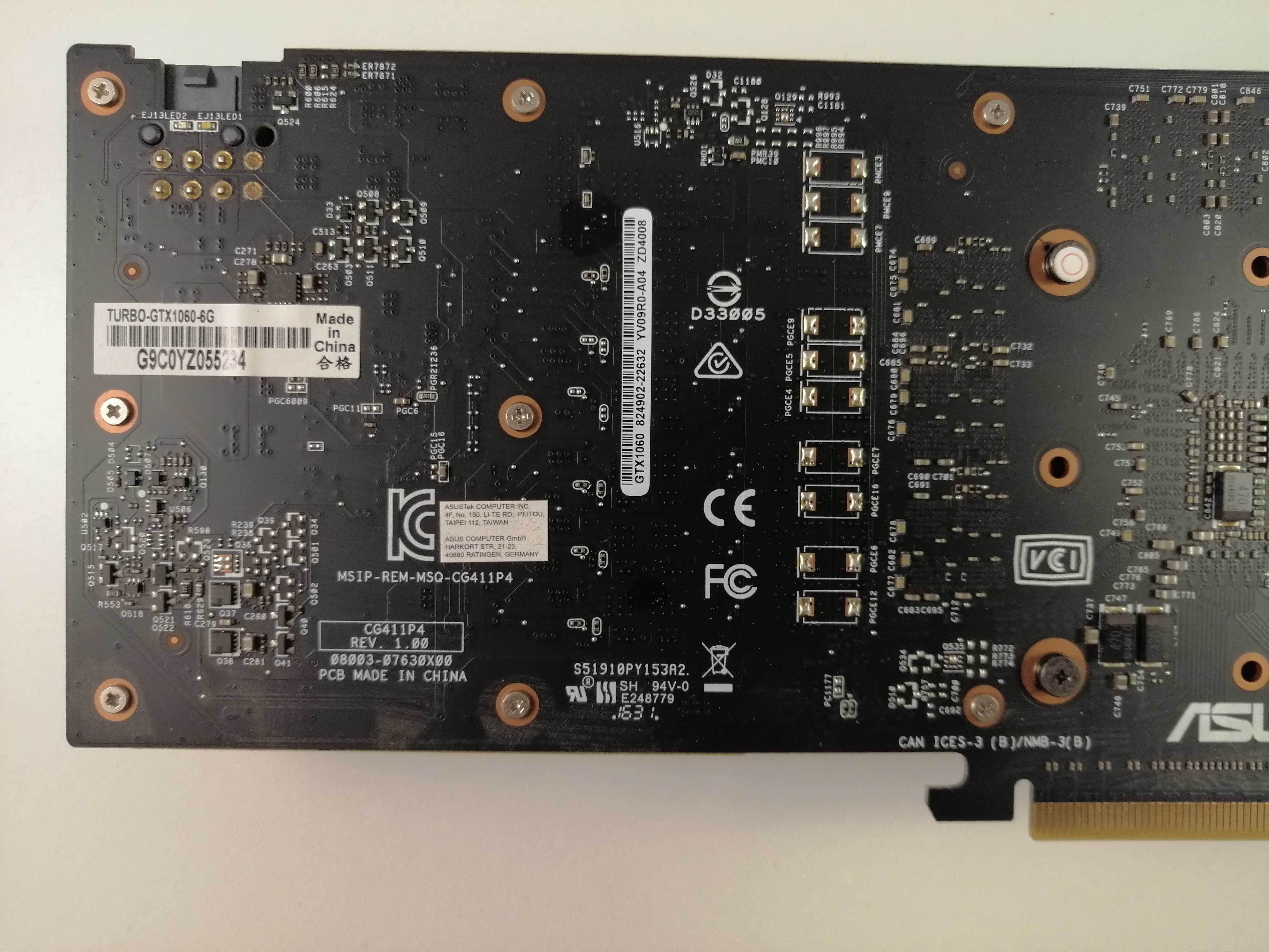 karta graficzna ASUS TURBO-GTX1060-6G 6 GB