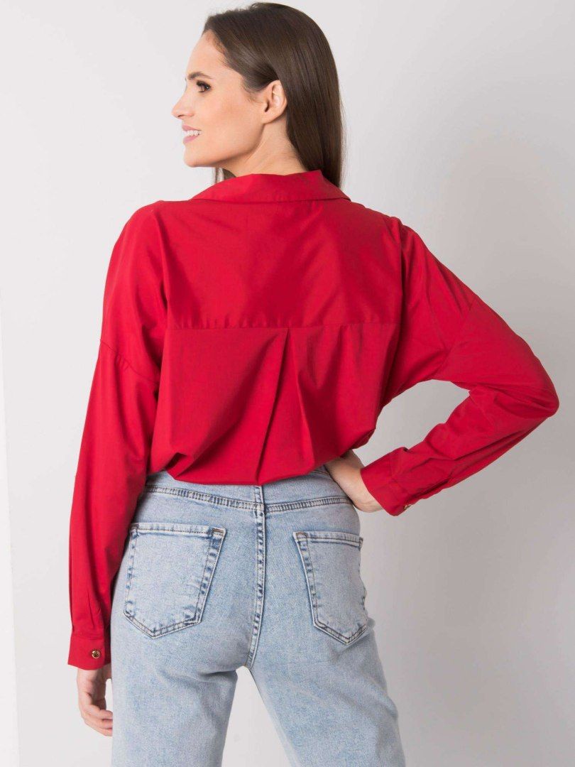 Koszula klasyczna czerwona Camila idealna do pracy