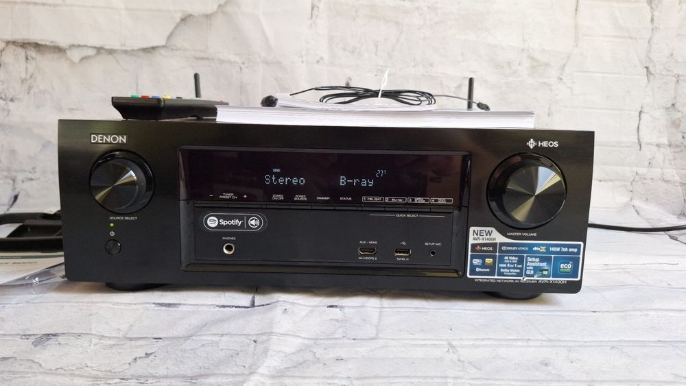 7.2 Denon AVR-X1400 Wi-Fi BT Heos Airplay 4k60p Net Radio  Hi-res