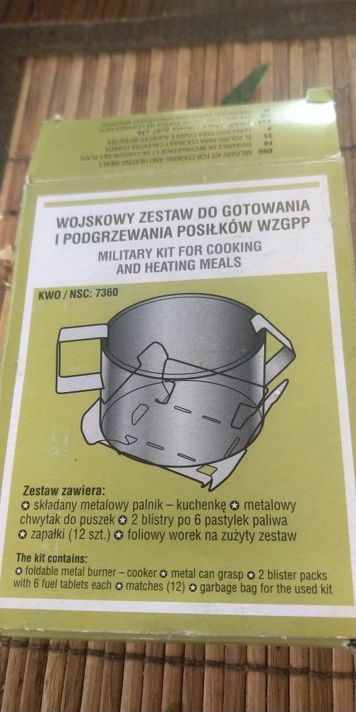 Wojskowy zestaw do gotowania i podgrzewania posiłków WZGPP