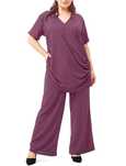 Elegancki stylowy komplet tunika spodnie plus size 3xl