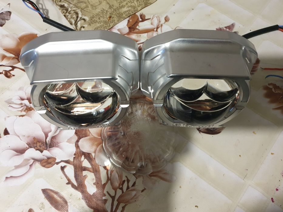 Бі-лед лінзи 3.0" з лазером 6000К 100вт