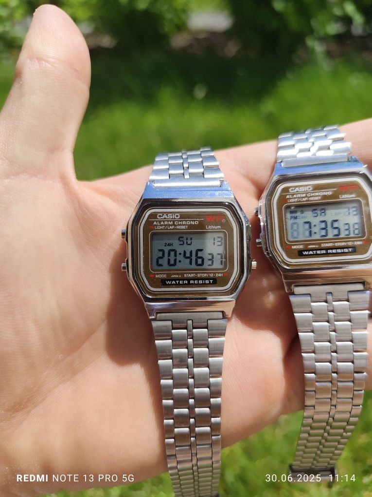Zestaw 3 zegarków casio pomarańczowych