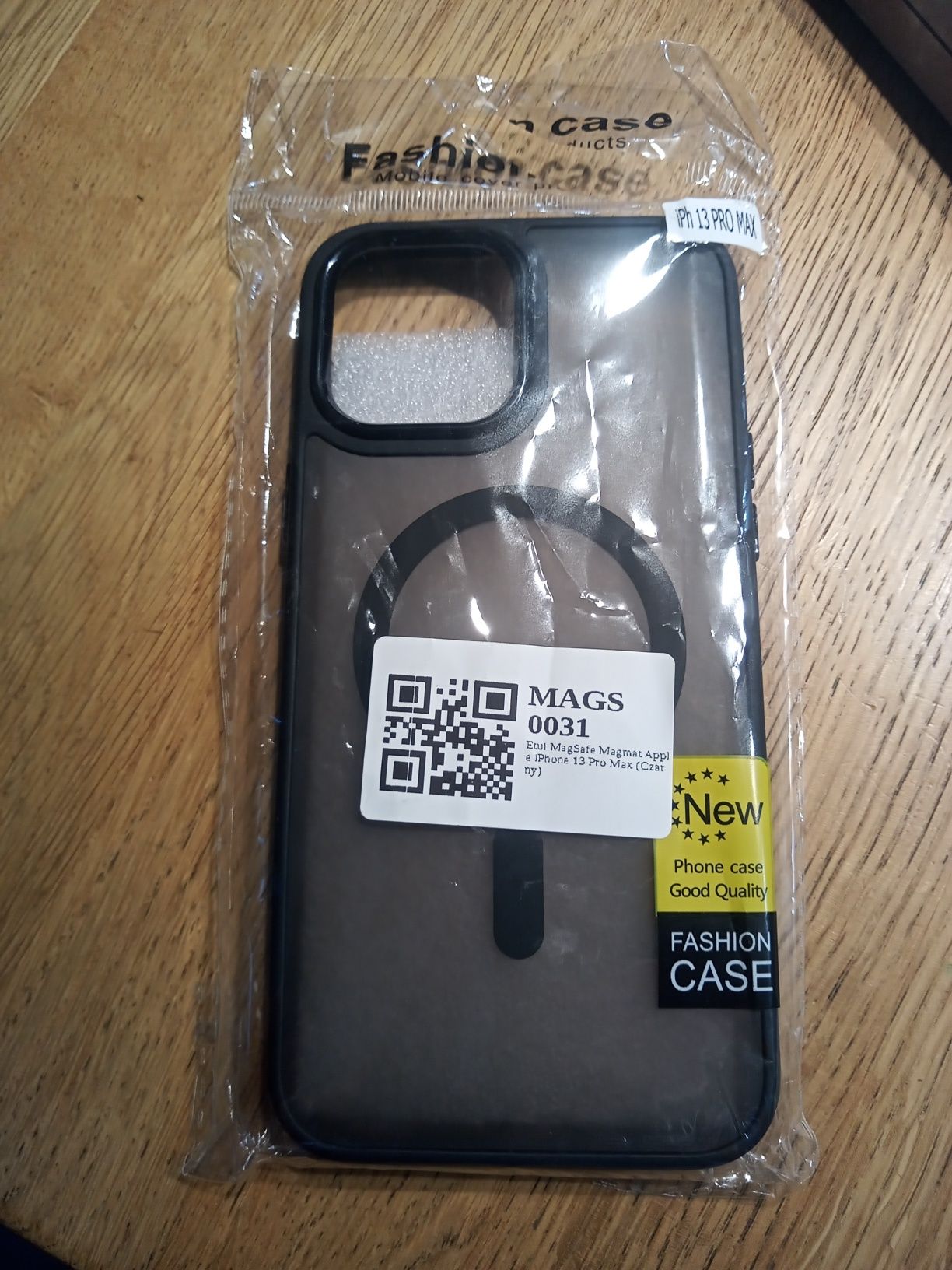 Etui czarne matowe magsafe wzmacniane IPHONE 13 PRO MAX + SZKŁO