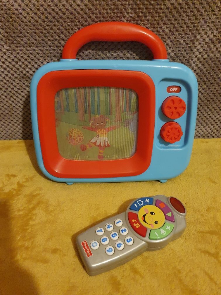 Лот іграшок дитячий телевізор і дитячий пульт Fisher Price
