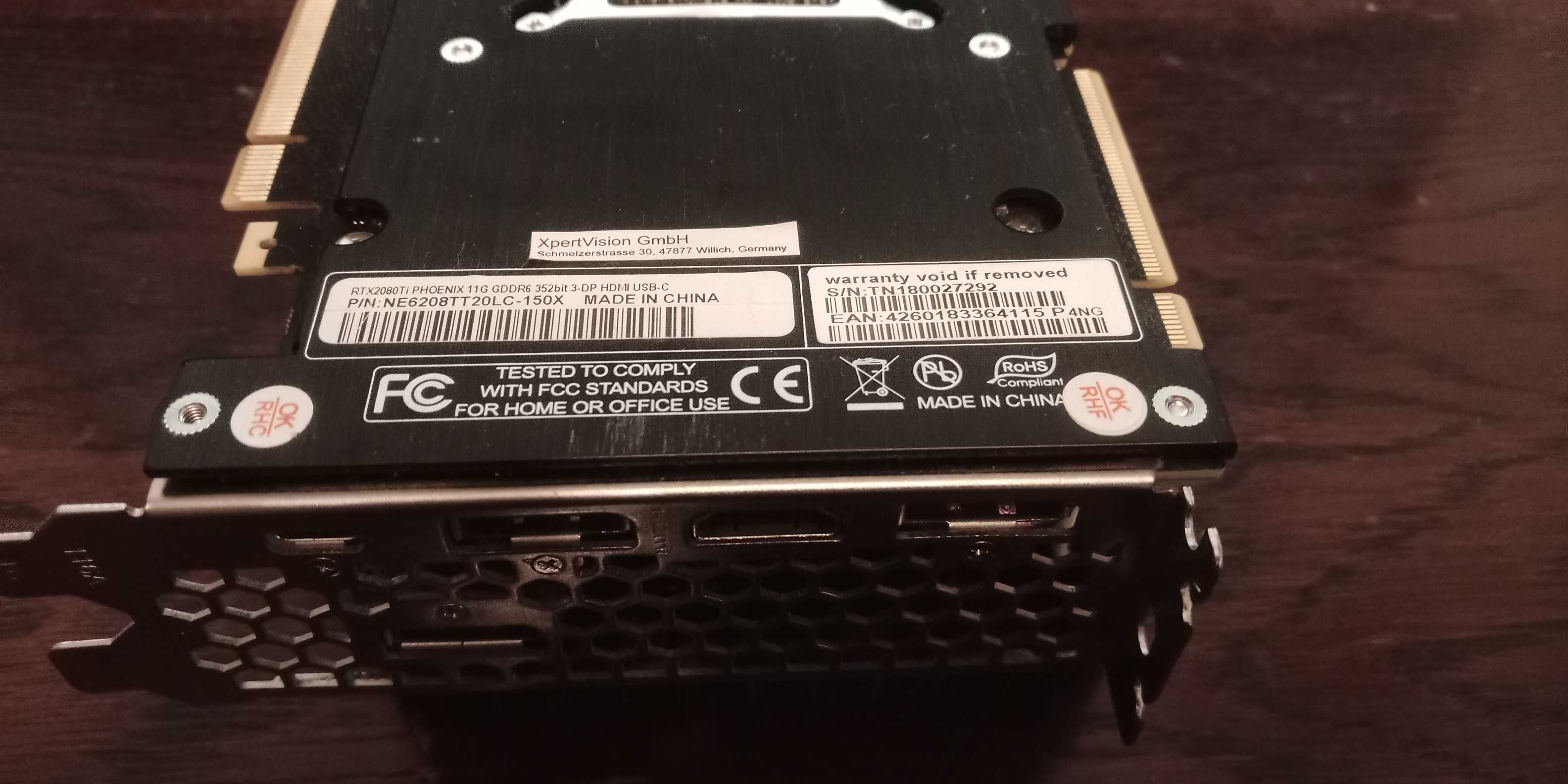 Karta grafiki RTX 2080Ti 11 GB Gainward, uszkodzony