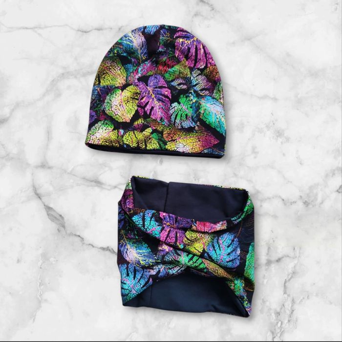 Komplet czapka komin jesienno-zimowy dla dziewczynki młodzieżowy