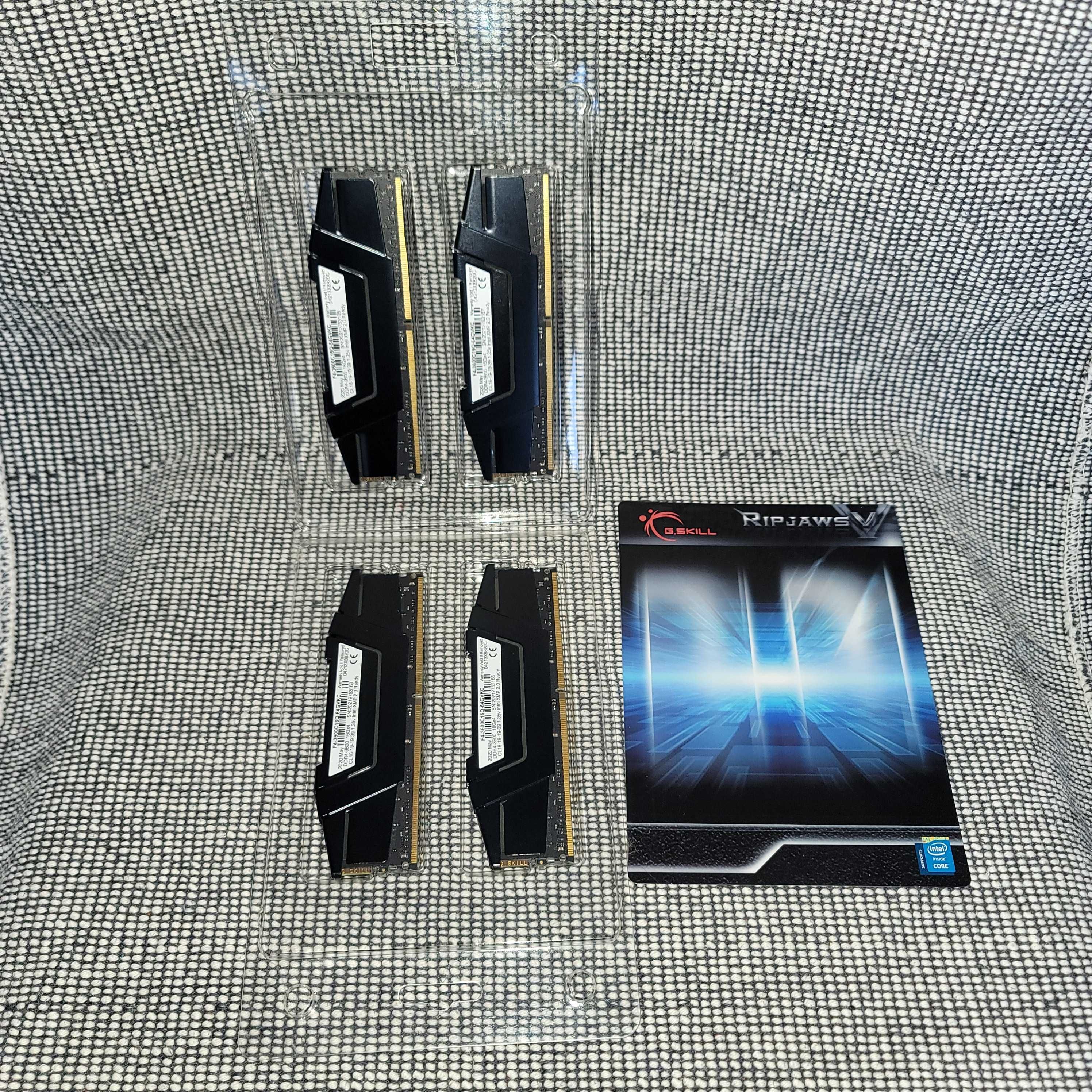 Пам'ять G.Skill RipjawsV 64 GB (4x16GB) DDR4 3600 (F4-3600C16Q-64GVKC)