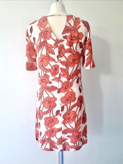 17. S Nowa różowa sukienka/tunika w kwiaty/wzory New Look