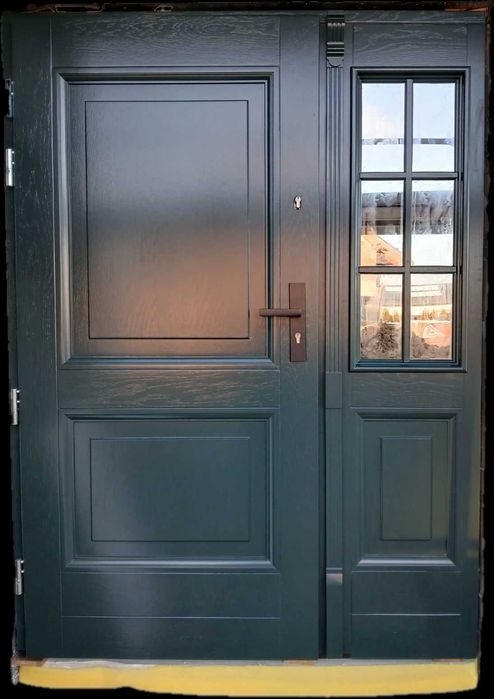 Drzwi wejściowe zewnętrzne drewniane dębowe dostawa GRATIS