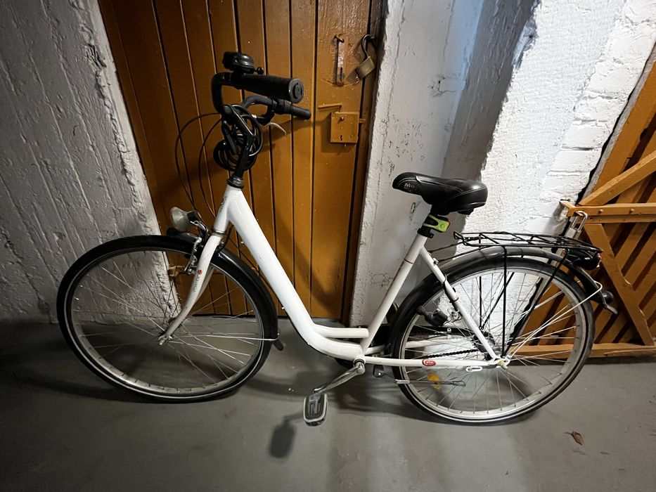 Rower damka miejski damski dynamo bagaznik