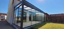 Zadaszenie tarasowe z aluminium / szkło przesuwne / darmowy projekt