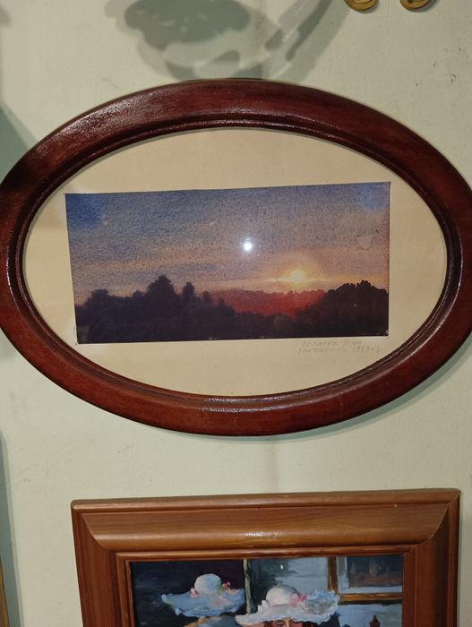 Акварель подписанная Беляева 1973г.