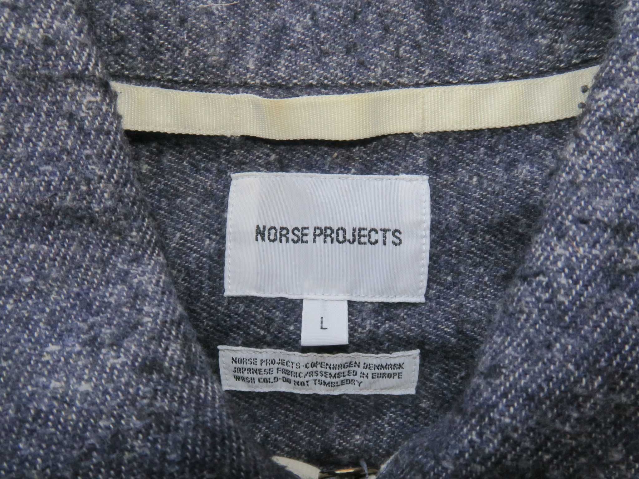 Norse Projects gruba koszula na zamek L