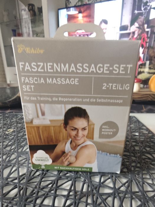 Zestaw do masażu powięzi z drewna TCHIBO