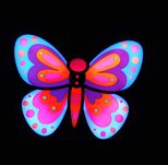 Lampka 3D dla dzieci - motyl