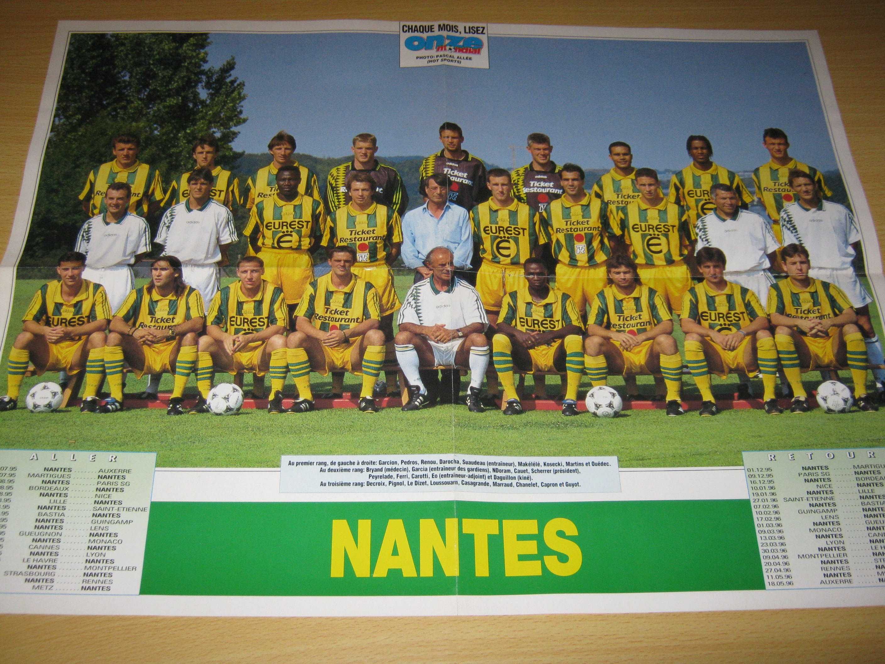 3 Posters Futebol PSG/Auxerre/Nantes/Marselha/Mónaco