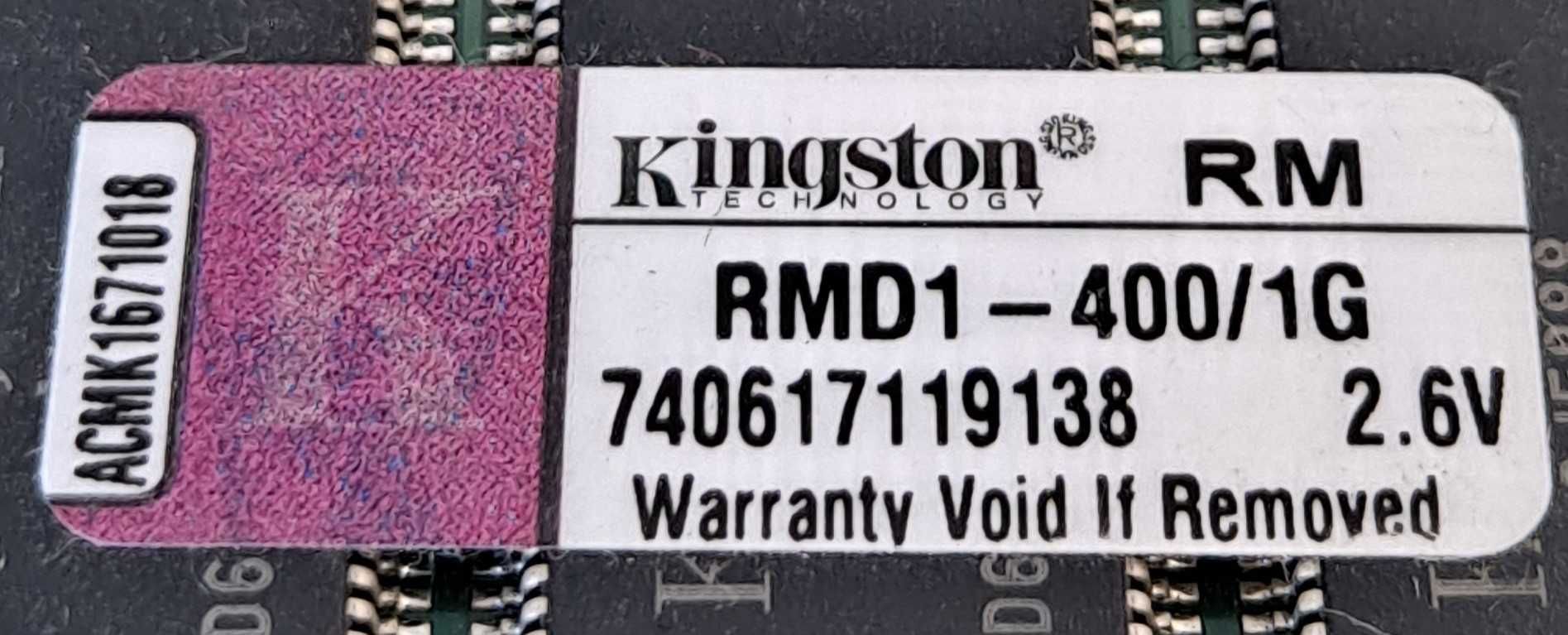 Memória RAM Kingston RMD1-400/1G