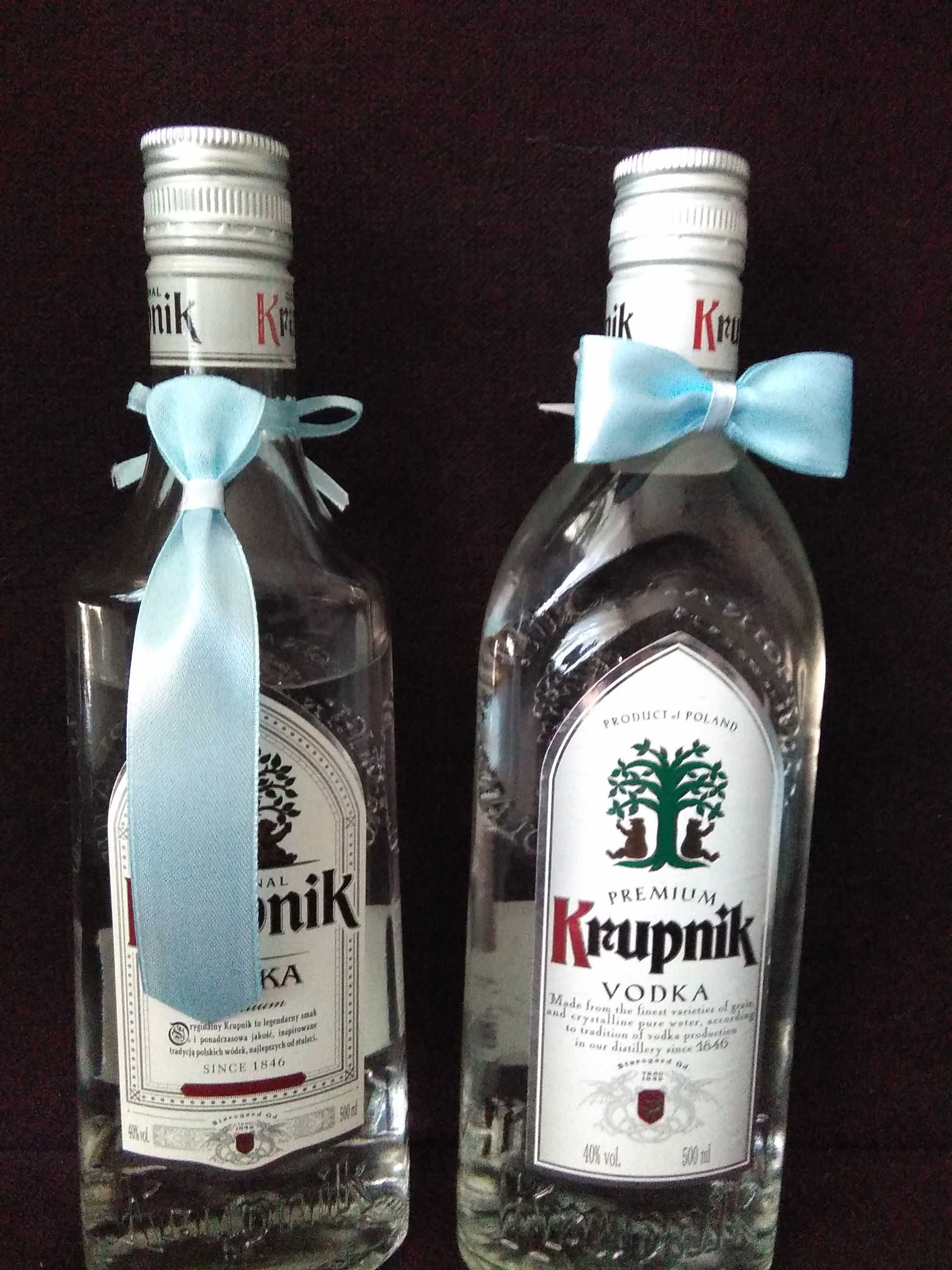 Zawieszki na butelki krawaciki (błękit) 60szt