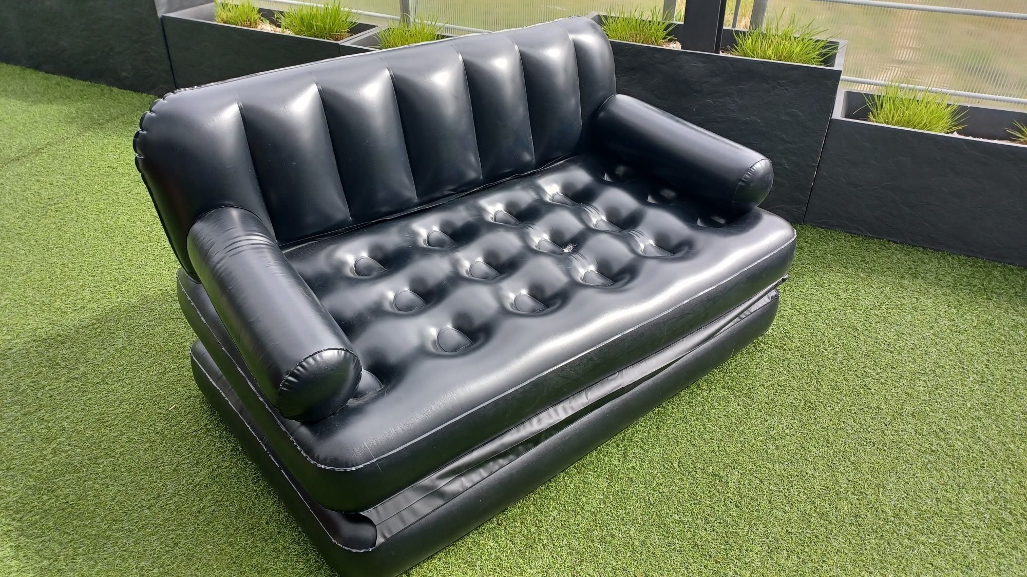 Sofa dmuchana Materac dwuosobowy Bestway 152 x 188 x 64 cm czarny