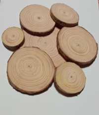 Plastry drewna, 200 sztuk, Krążki drewniane , 2-10 cm, mieszanka
