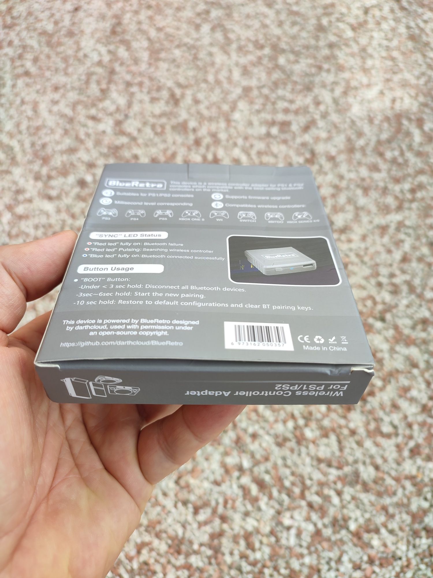 BlueRetro Wireless Controller Adapter for PS1/PS2. Nowy kontroler.
