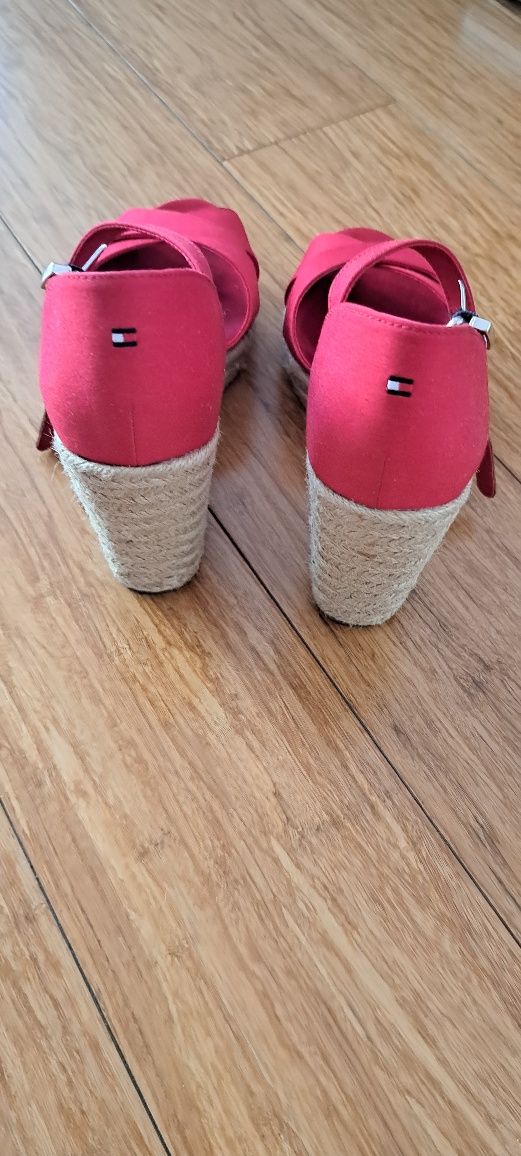 Sandały espadryle koturny Tommy Hilfiger stan idealny rozm.40