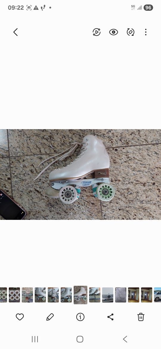 Patins de patinagem artistica e rodas