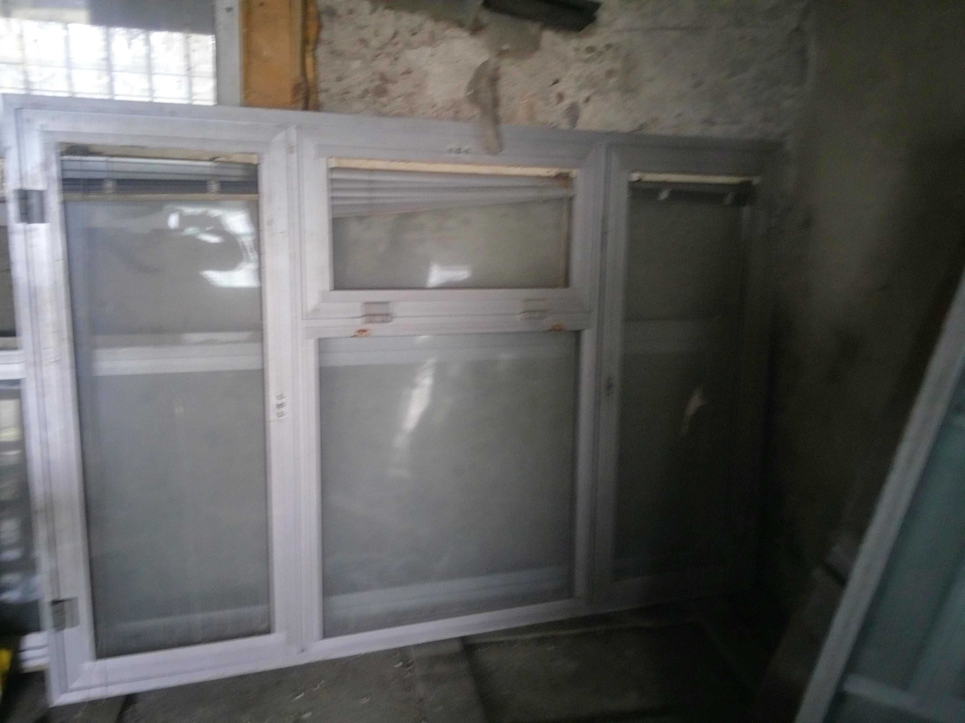 Okna , drzwi aluminiowe , 4 sztuki razem ,  podwójne szyby