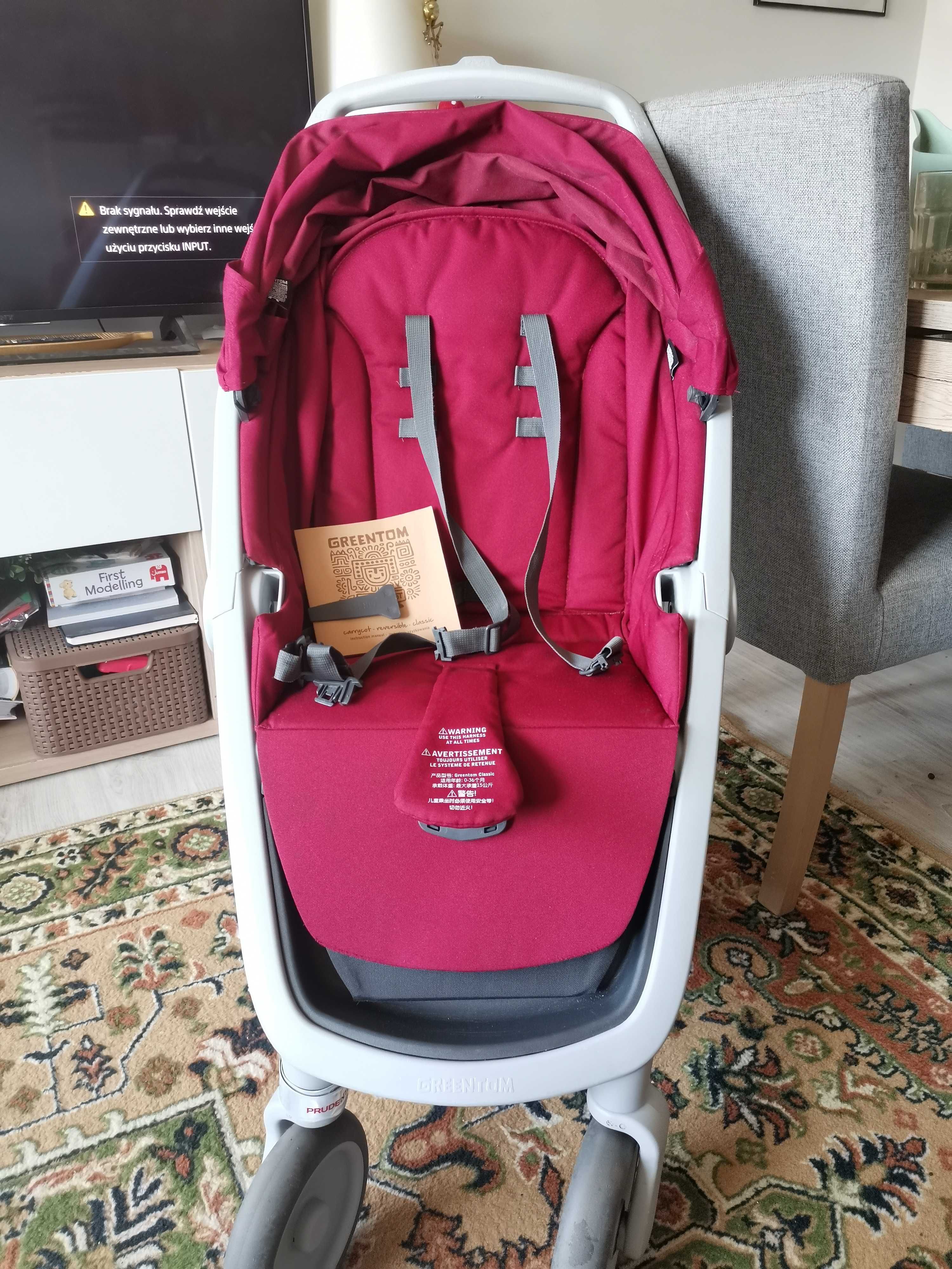 Wózek spacerowy spacerówka Greentom Classic Cherry Grey