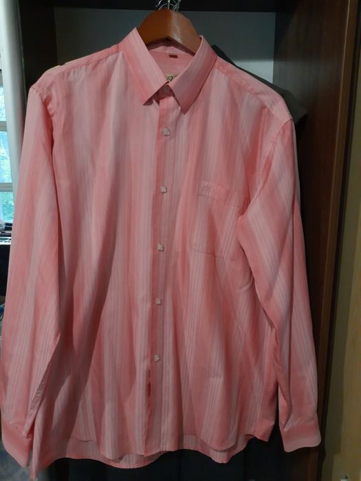 Рубашка классическая, коралловая